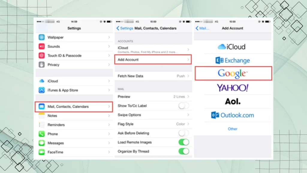 Sync Android Contacts to iPhone using Google Account