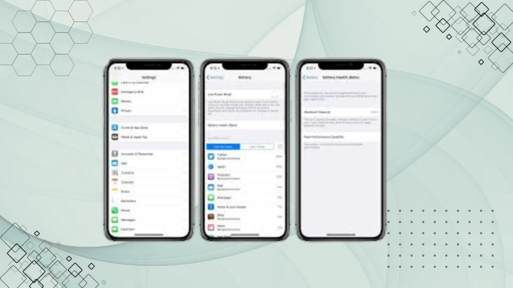 Why is my iphone shutting off with battery left- iPhone battery health settings showing maximum capacity and peak performance 